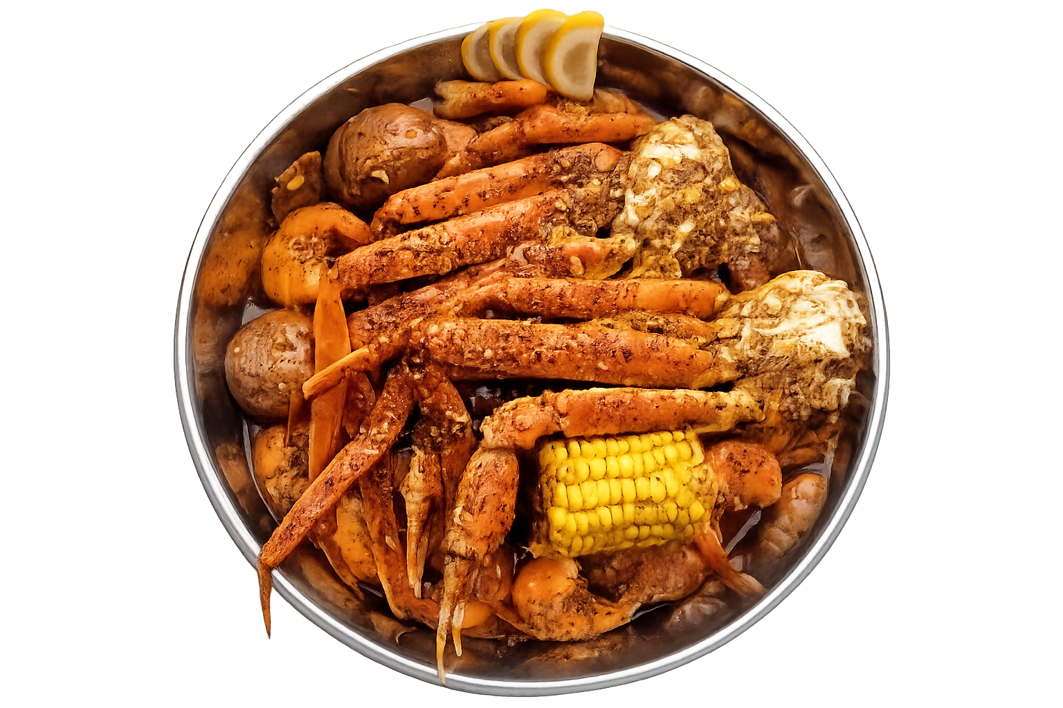 Signature Inferno seafood boil bowl